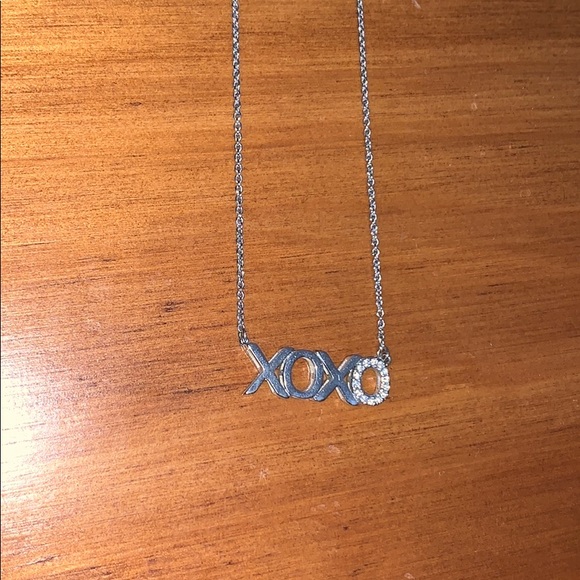 “XOXO” Silver Diamond Necklace - Picture 4 of 6